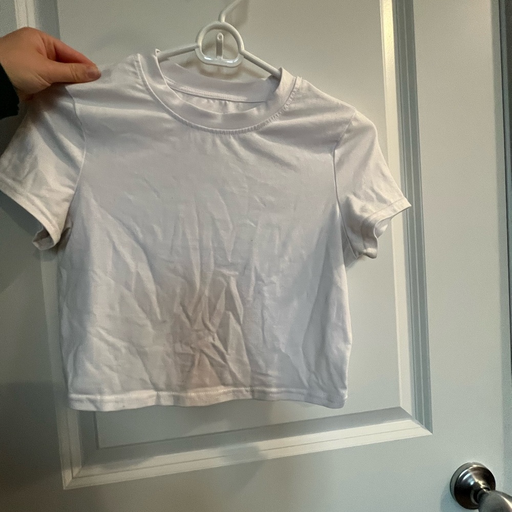 *SOLD* SHEIN cropped white t shirt